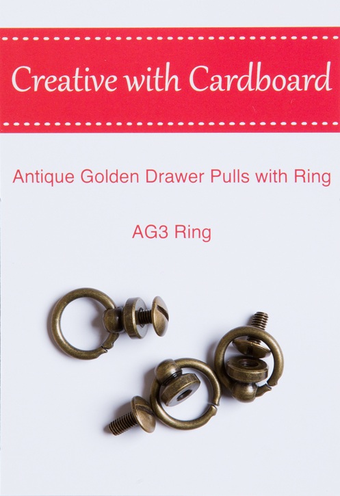 Antique Golden Drawer Pulls with Ring