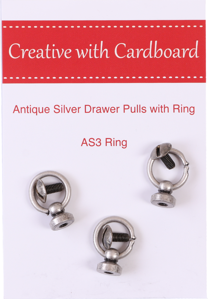 Antique Silver Drawer Pulls with Ring