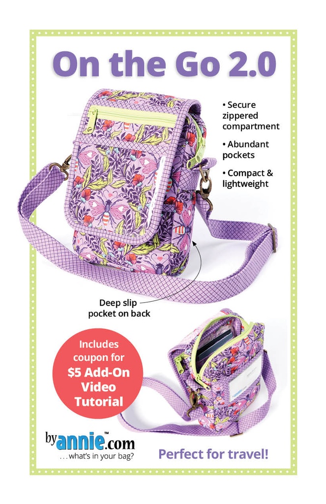 Front cover of the ByAnnie On the Go 2.0 printed sewing pattern PBA190-2