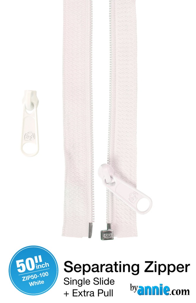 50" Separating Zipper + Extra slide