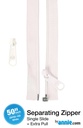 50" Separating Zipper + Extra slide