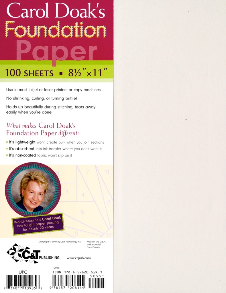 Carol Doak's Foundation Paper