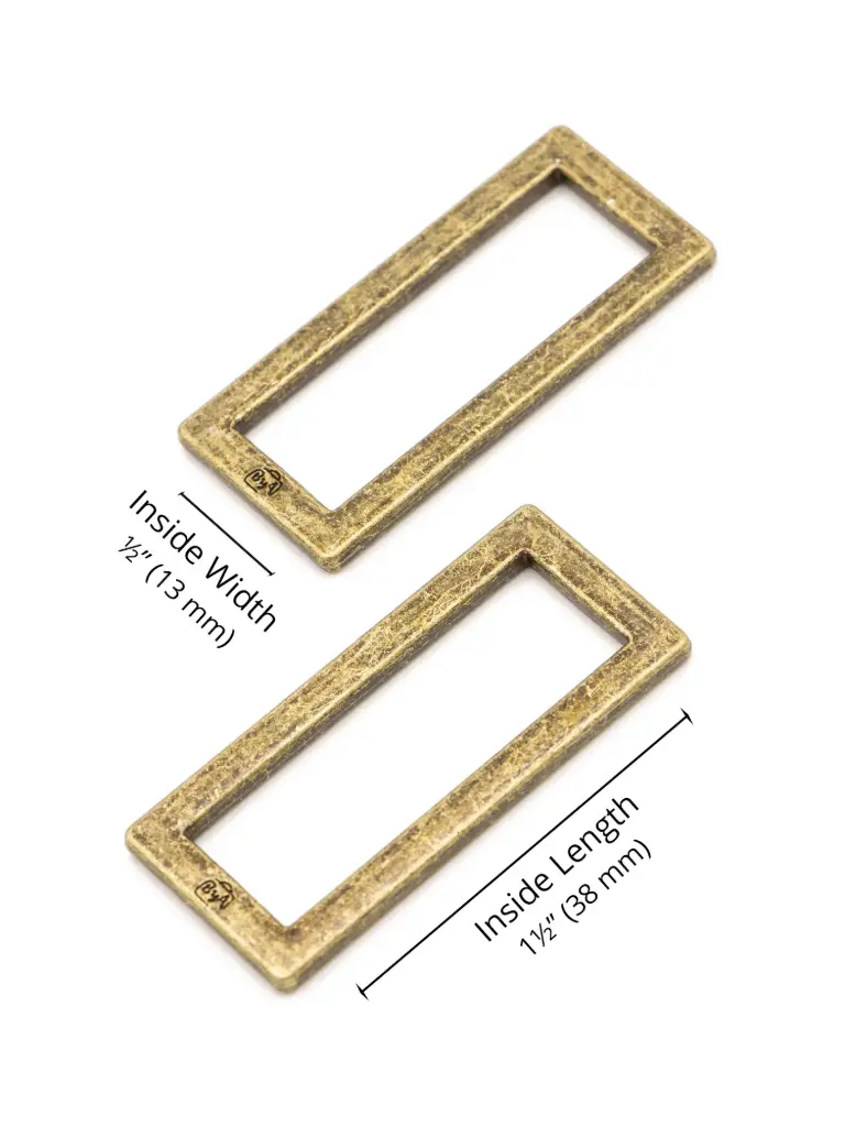Rectangle Ring - 1½" - Set of Two