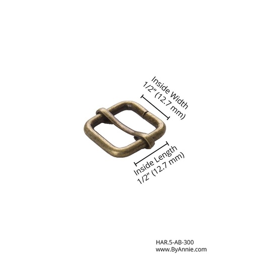 [HAR.5-AB-300] Slider - ½" - (Antique Brass)