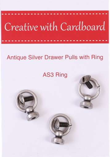[rAS3-DP] Antique Silver Drawer Pulls with Ring