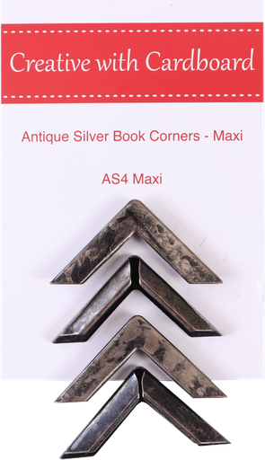 [rAS4-Maxi] Antique Silver Book Corners Large