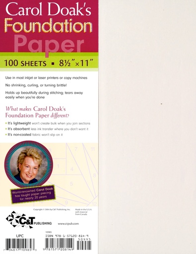 [SUP222] Carol Doak's Foundation Paper