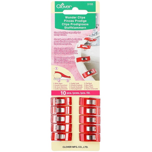 [SUP166-10-RED] Wonder Clips - 10 pack - Red