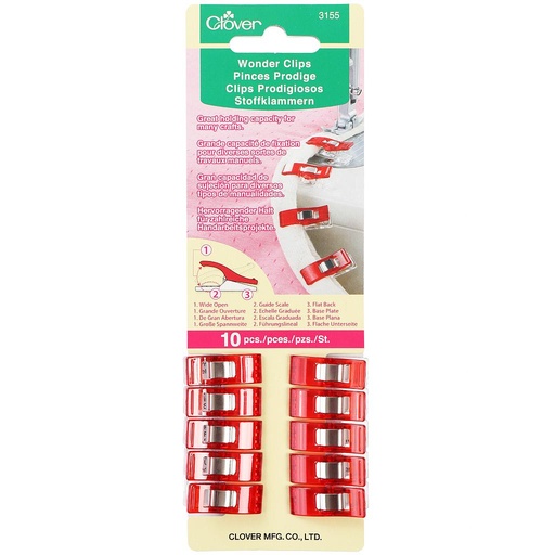 [SUP166-10-RED] Wonder Clips - 10 pack - Red