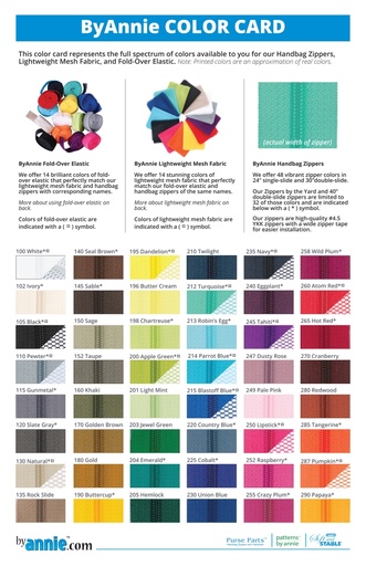 [iZIP-ColorCard] Zipper Color Card