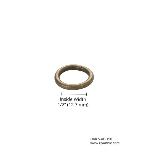 [HAR.5-AB-150] O-Ring - ½" - Antique Brass
